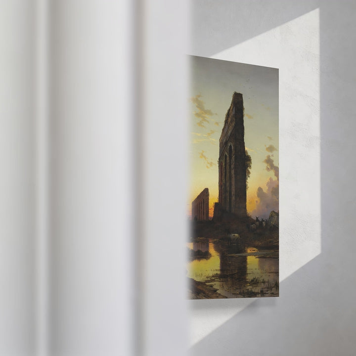 Format_Gallery Canvas | Sunset by the Ruins by Hermann David Salomon Corrodi — gallery wrapped canvas video mockup