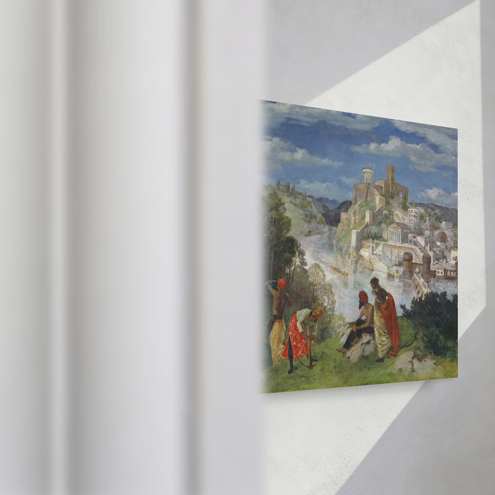 Format_Gallery Canvas | Landscape with the Martyrdom of Saint Sebastian by Albert Welti — gallery wrapped canvas video mockup
