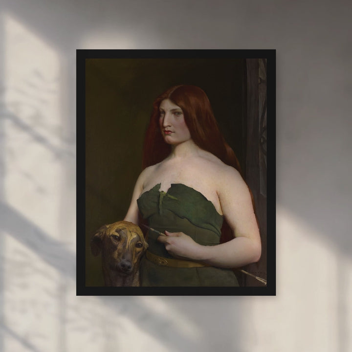 Format_Framed Art Print | A Celtic Huntress by George de Forest Brush — Black Classic frame, room motion