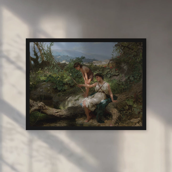Format_Framed Art Print | Roman Idyll – Fishing by Henryk Siemiradzki — Black Classic frame, room motion