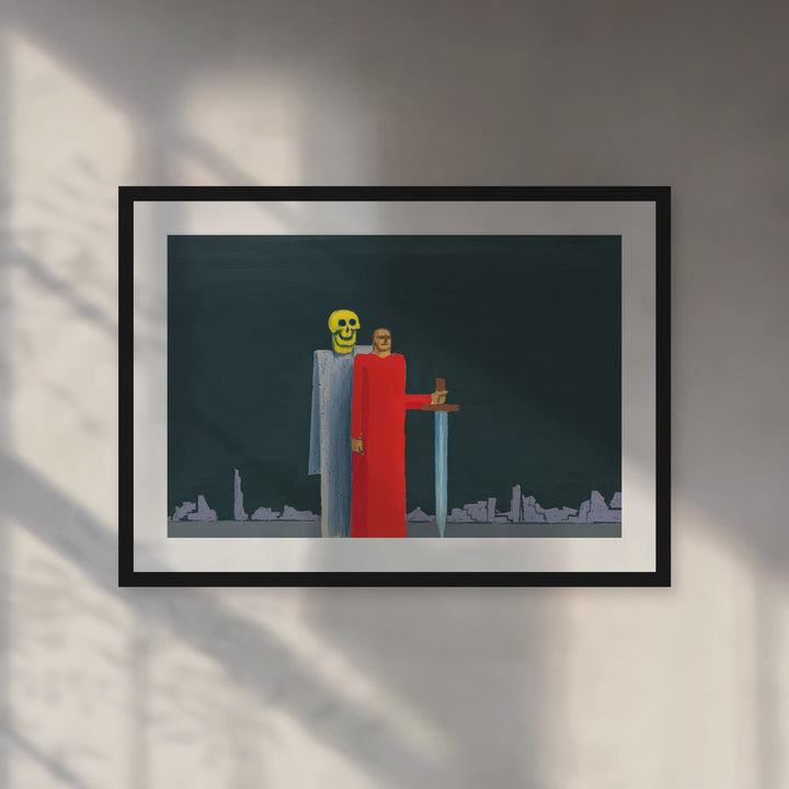 Format_Matted Fine Art Print | Victory and Death by Karl Wiener - Black Classic frame with Snow white mat, room