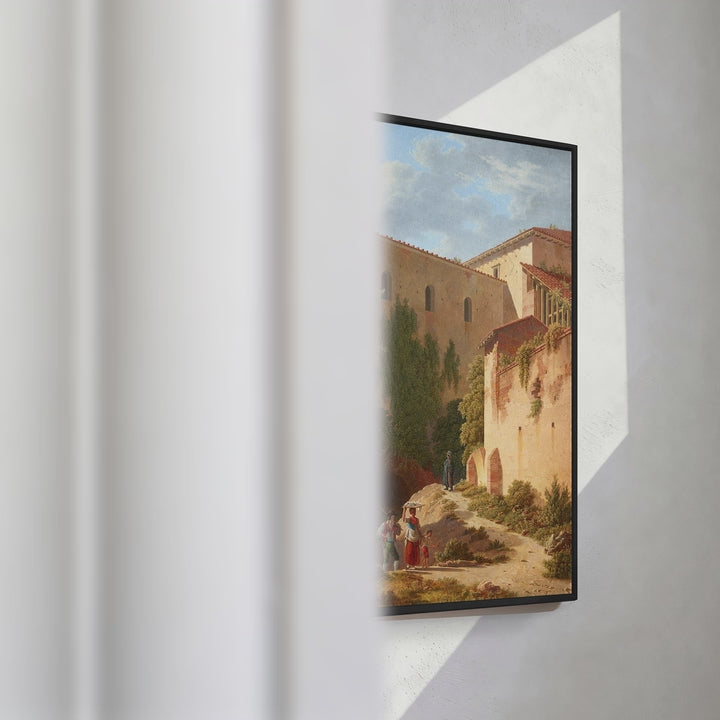 Format_Framed Canvas | Roman Buildings with a View of the Cloaca Maxima by Leo von Klenze — framed canvas video mockup