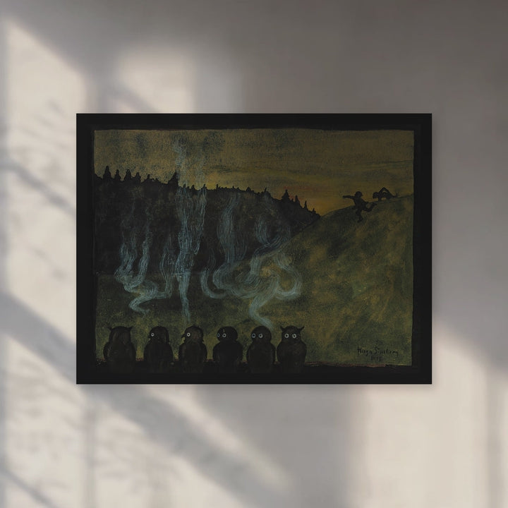 Format_Framed Art Print | Vision by Hugo Simberg — Black Classic frame, room motion
