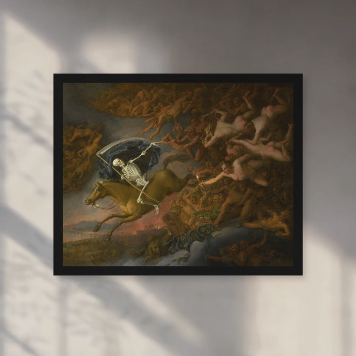 Format_Framed Art Print | Death Leading Hell's Army by English School — Black Classic frame, room motion