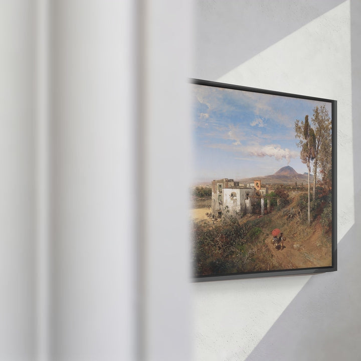 Format_Framed Canvas | Landschaft bei Pompeji by Oswald Achenbach — framed canvas video mockup