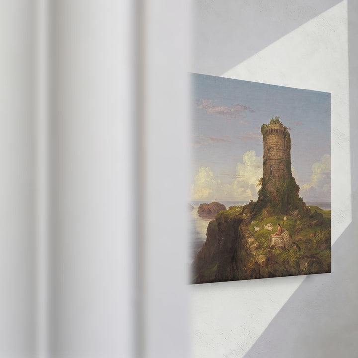 Format_Gallery Canvas | Italian Coast Scene with Ruined Tower by Thomas Cole — gallery wrapped canvas video mockup