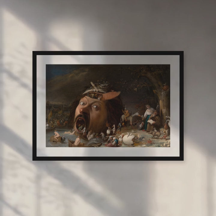 Format_Matted Fine Art Print | The Temptation of St Anthony by Joos van Craesbeeck — Black Classic frame, Snow white mount, room