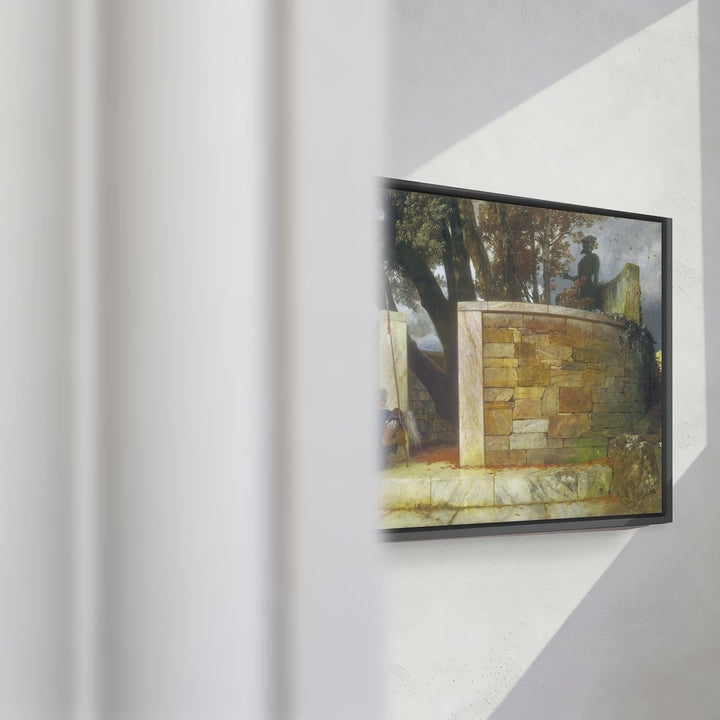 Format_Framed Canvas | The Sanctuary of Hercules by Arnold Böcklin — framed canvas video mockup
