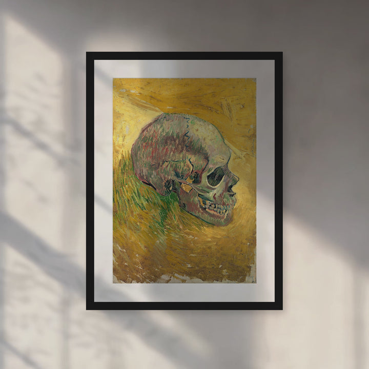 Format_Matted Fine Art Print | Skull by Vincent van Gogh - Black Classic frame with Snow white mat, room