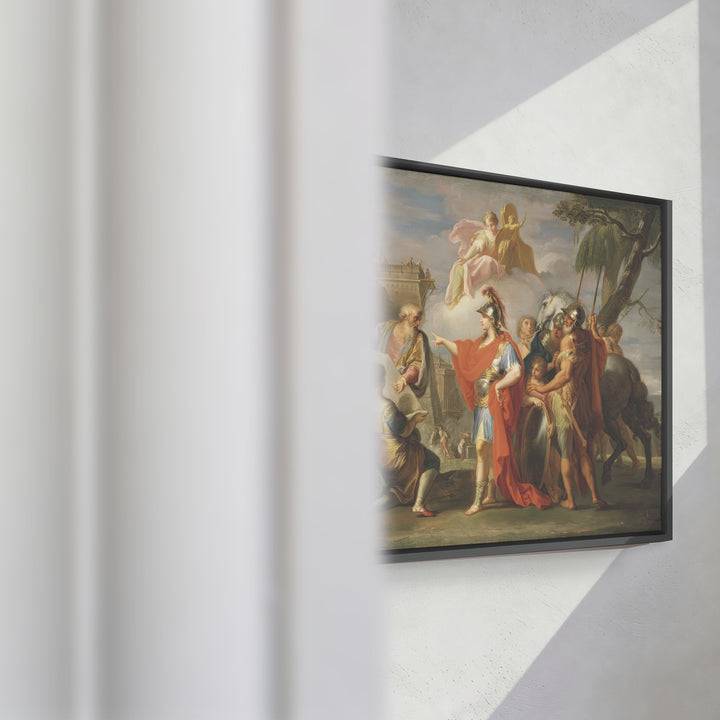 Format_Framed Canvas | Alexander the Great Founding Alexandria by Placido Costanzi — framed canvas video mockup