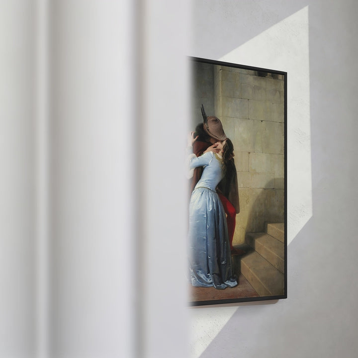 Format_Framed Canvas | The Kiss by Francesco Hayez — framed canvas video mockup