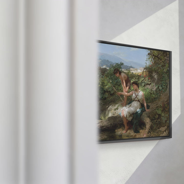 Format_Framed Canvas | Roman Idyll – Fishing by Henryk Siemiradzki — framed canvas video mockup
