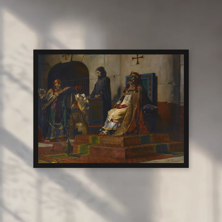 Format_Framed Art Print | The Judgment of Pope Formosus by Jean-Paul Laurens — Black Classic frame, room motion