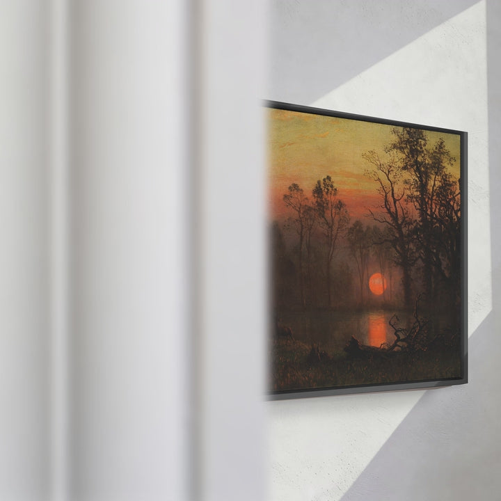 Format_Framed Canvas | Sunset Over the Plains by Albert Bierstadt — framed canvas video mockup