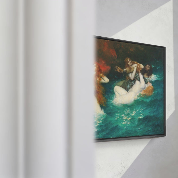 Format_Framed Canvas | The Rhinemaidens by Ferdinand Leeke — framed canvas video mockup