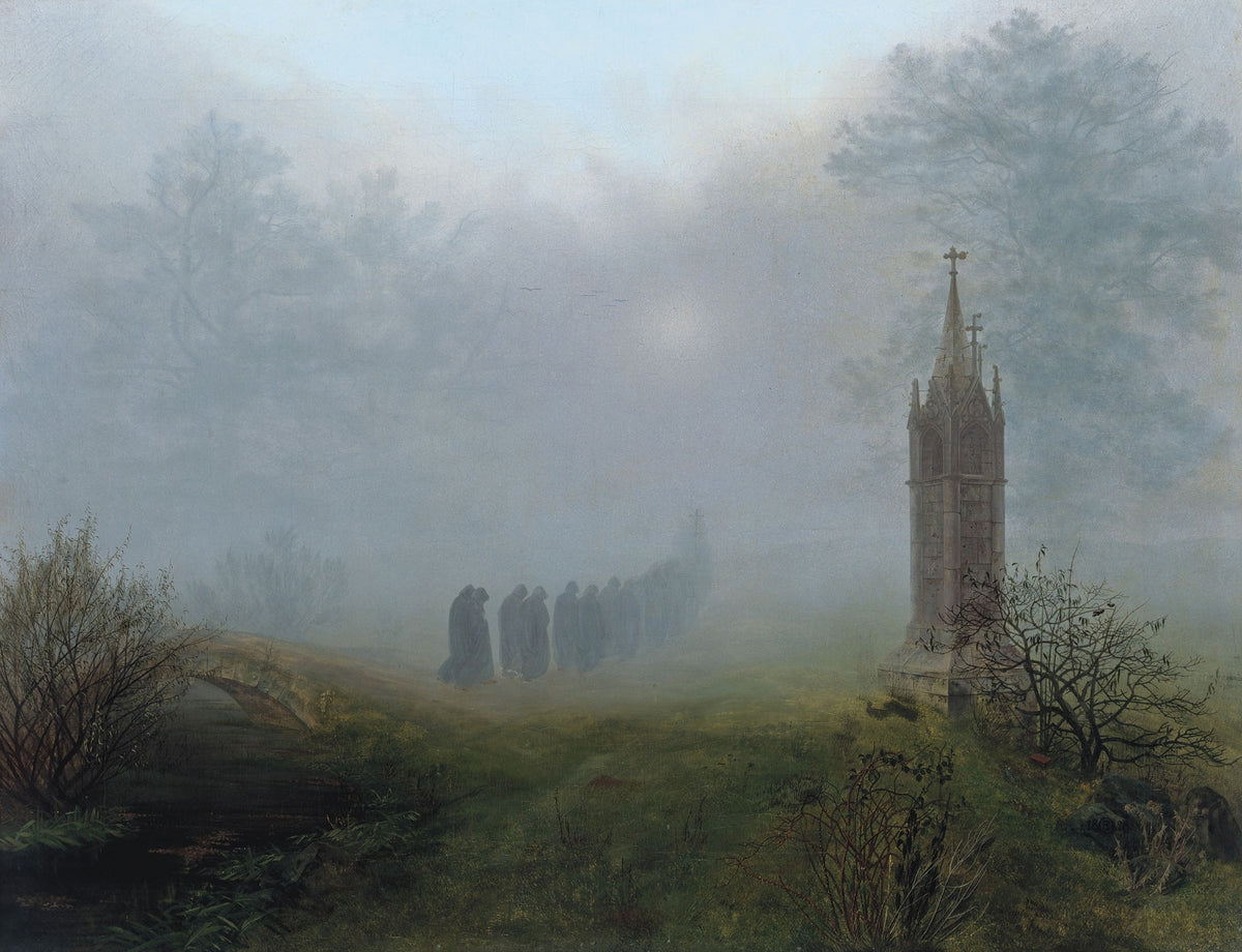 Procession in the Fog by Ernst Ferdinand Oehme