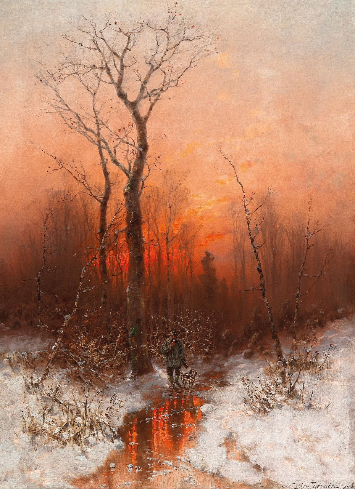 Returning Home at Sunset by Désiré Thomassin