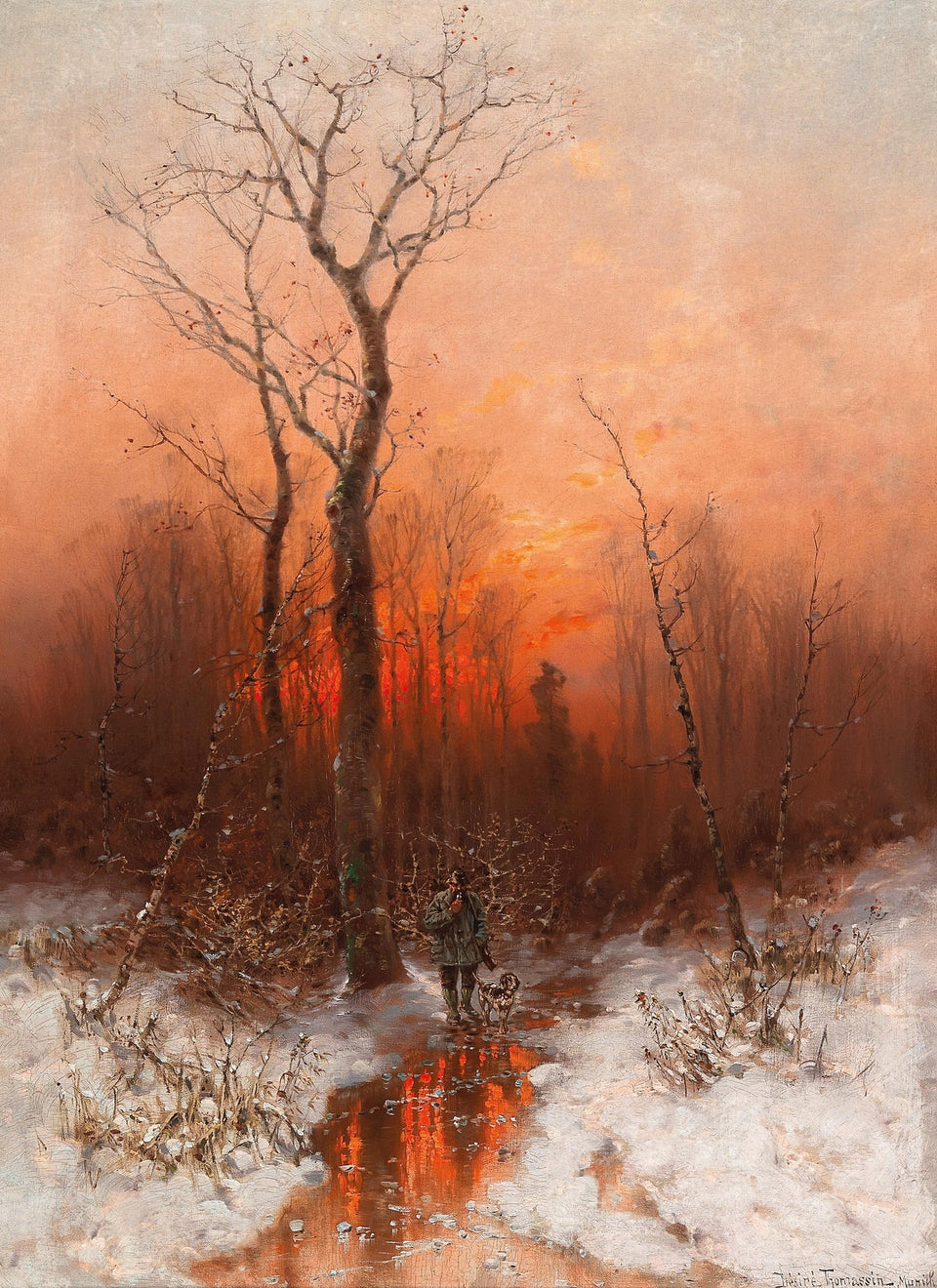 Returning Home at Sunset by Désiré Thomassin