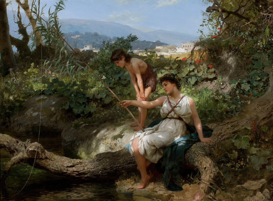 Roman Idyll – Fishing by Henryk Siemiradzki
