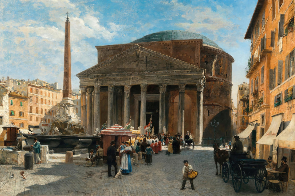 Rome, a View of the Pantheon by Veronika Maria Herwegen-Manini