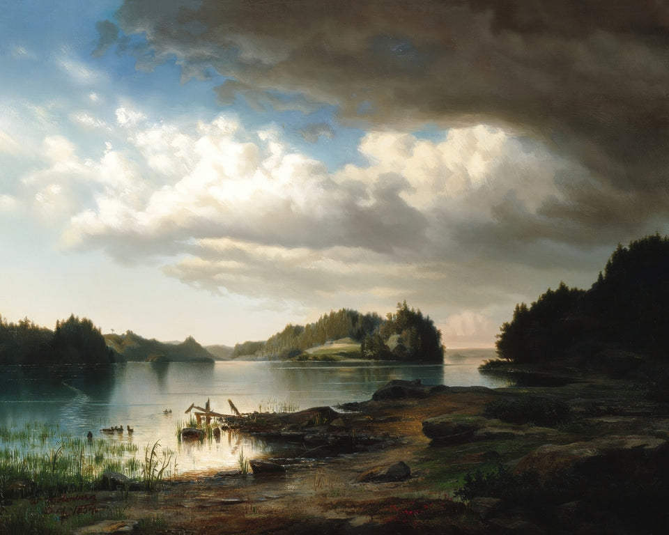 Suomalainen järvimaisema by Werner Holmberg