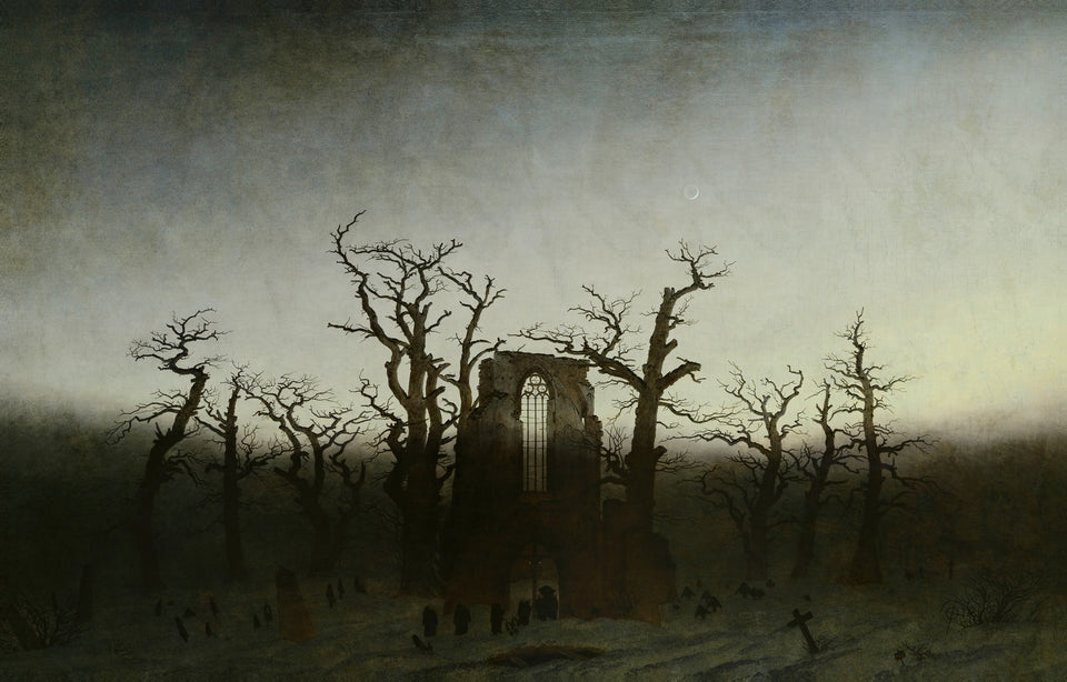 The Abbey in the Oakwood by Caspar David Friedrich
