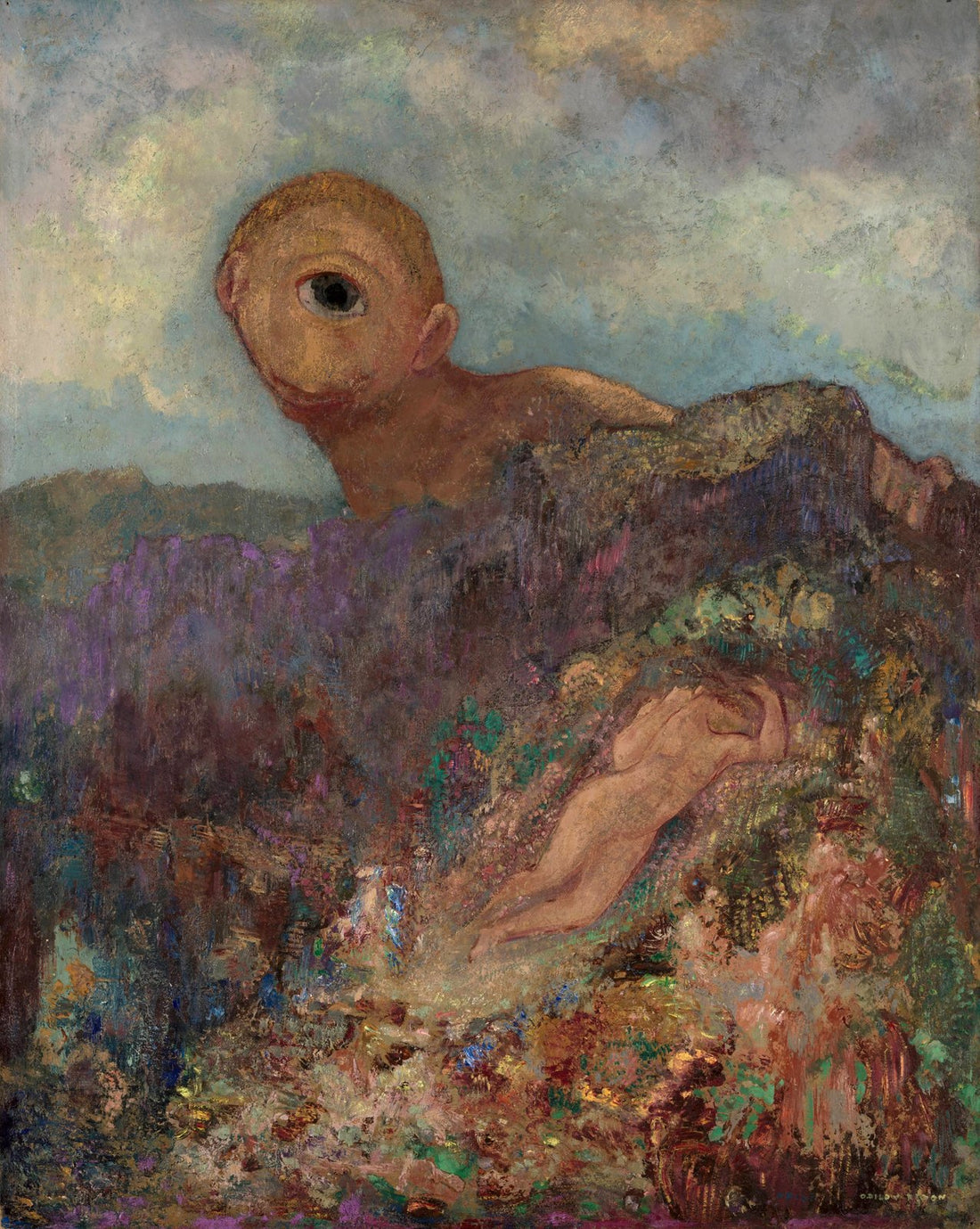 The Cyclops by Odilon Redon, the whole painting