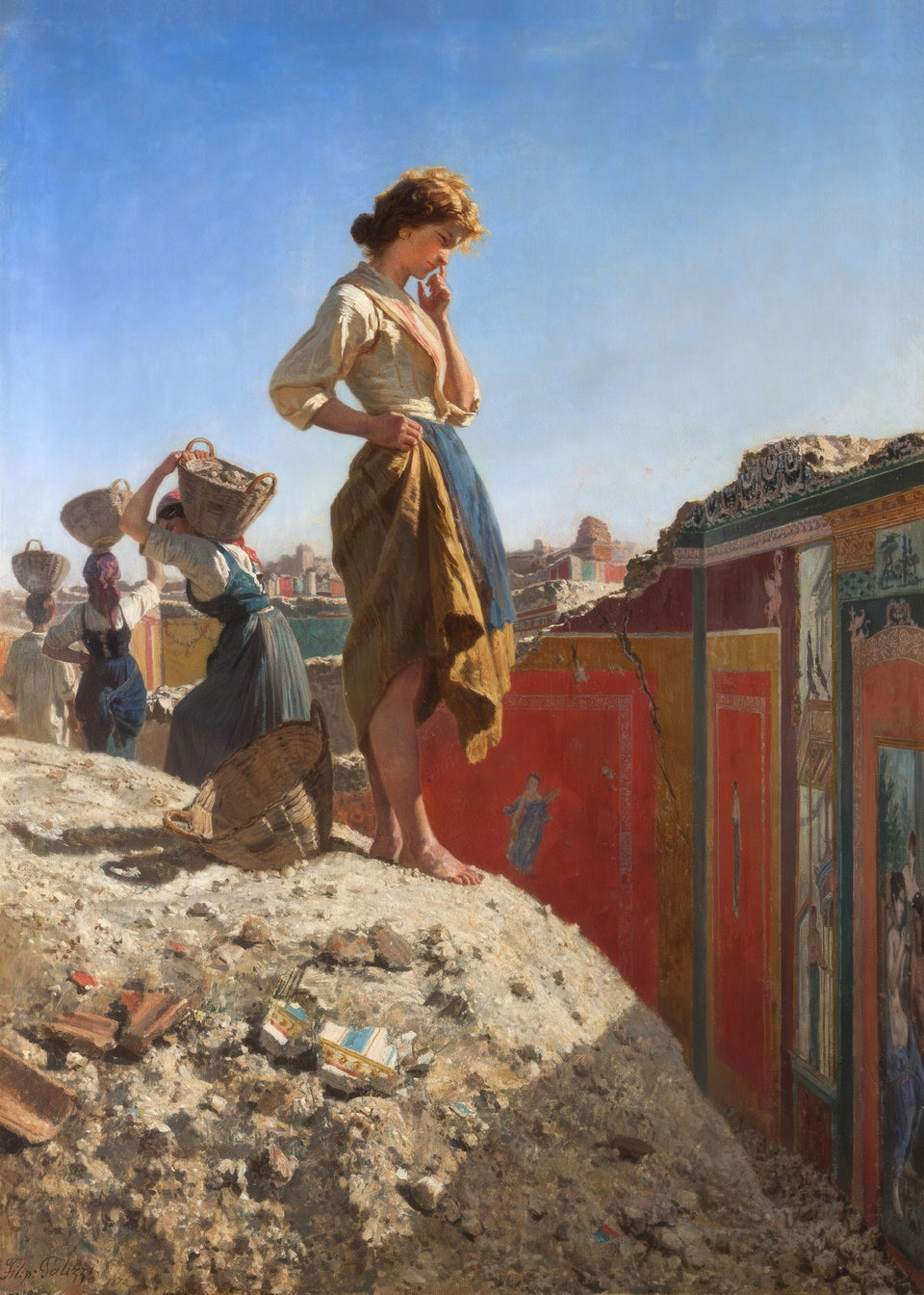 The Excavations at Pompeii by Filippo Palizzi