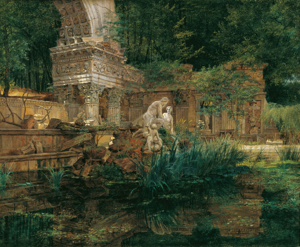 The Roman Ruins in the Gardens of Schönbrunn Palace by Ferdinand Georg Waldmüller