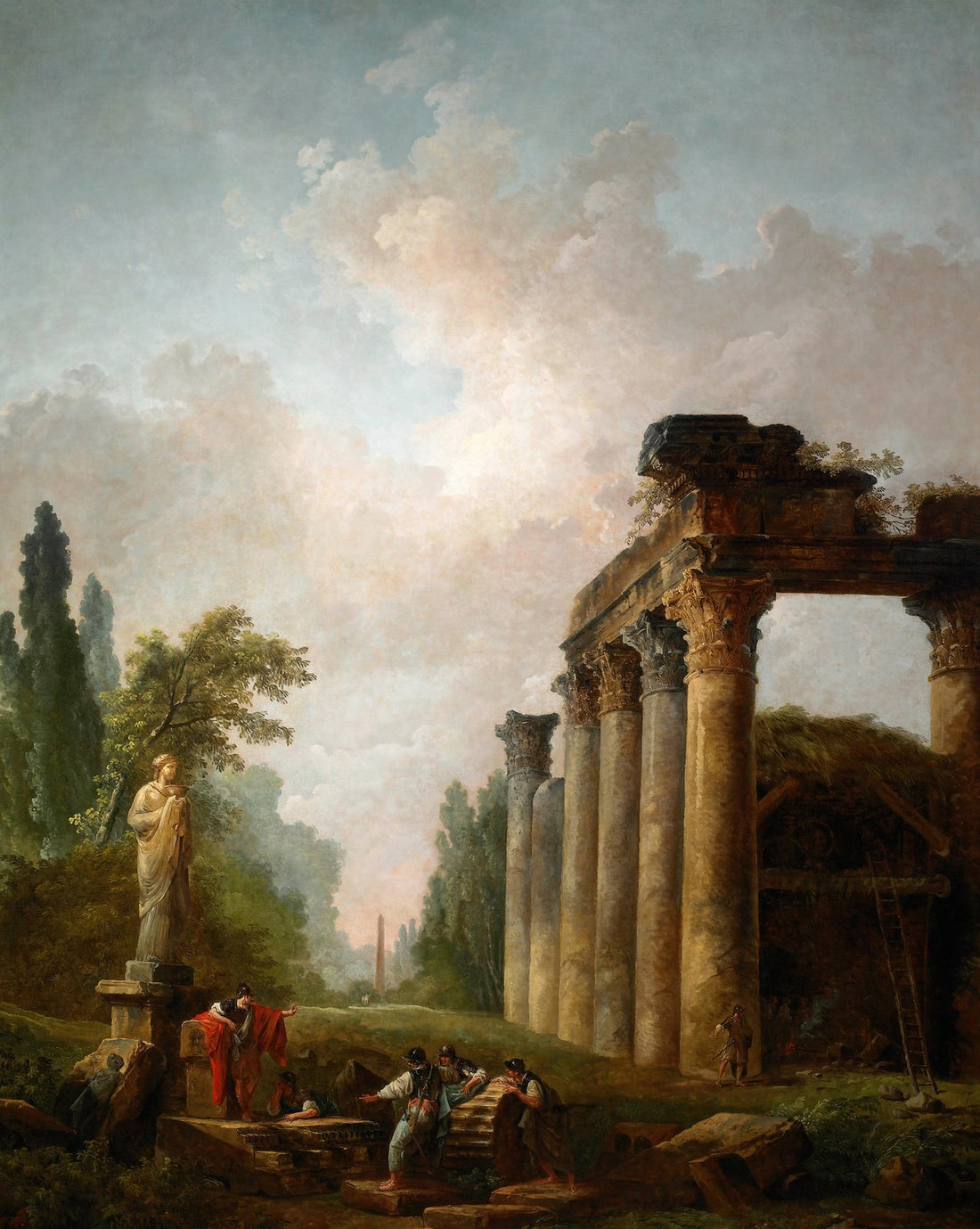 The Ruin by Hubert Robert, the whole painting