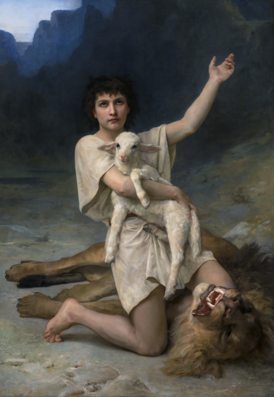 The Shepherd David by Elizabeth Jane Gardner Bouguereau
