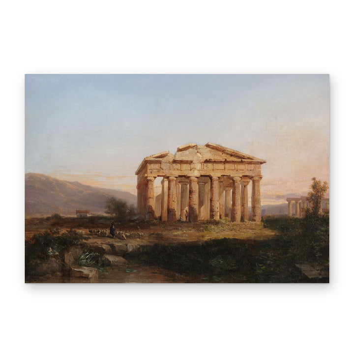 The Temples of Paestum by Jules Coignet, Art Print