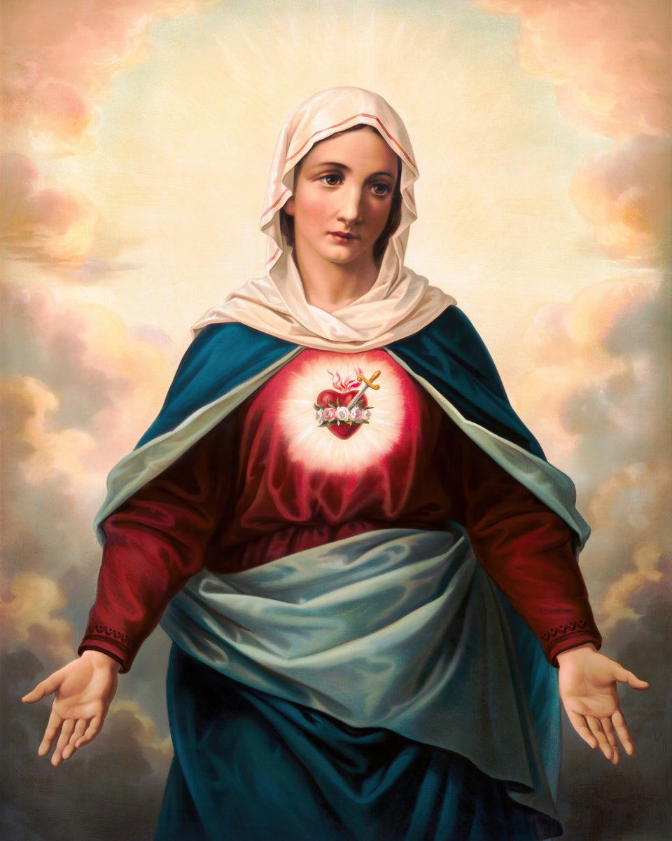 The Virgin Mary with Heart Emblem on Chest by Unknown Artist