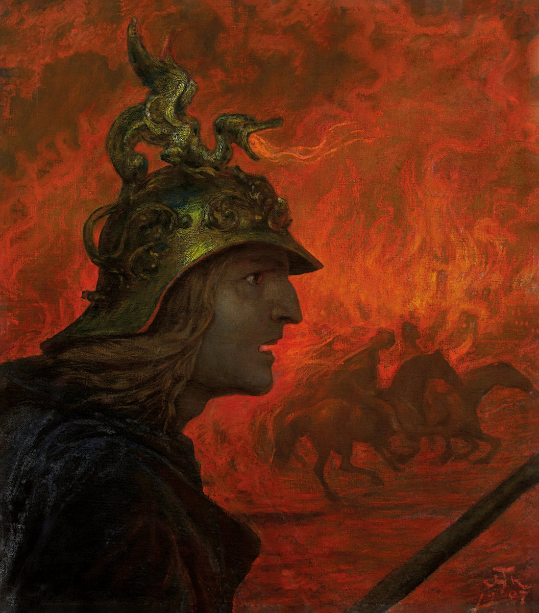 The War by Hans Thoma, the whole painting