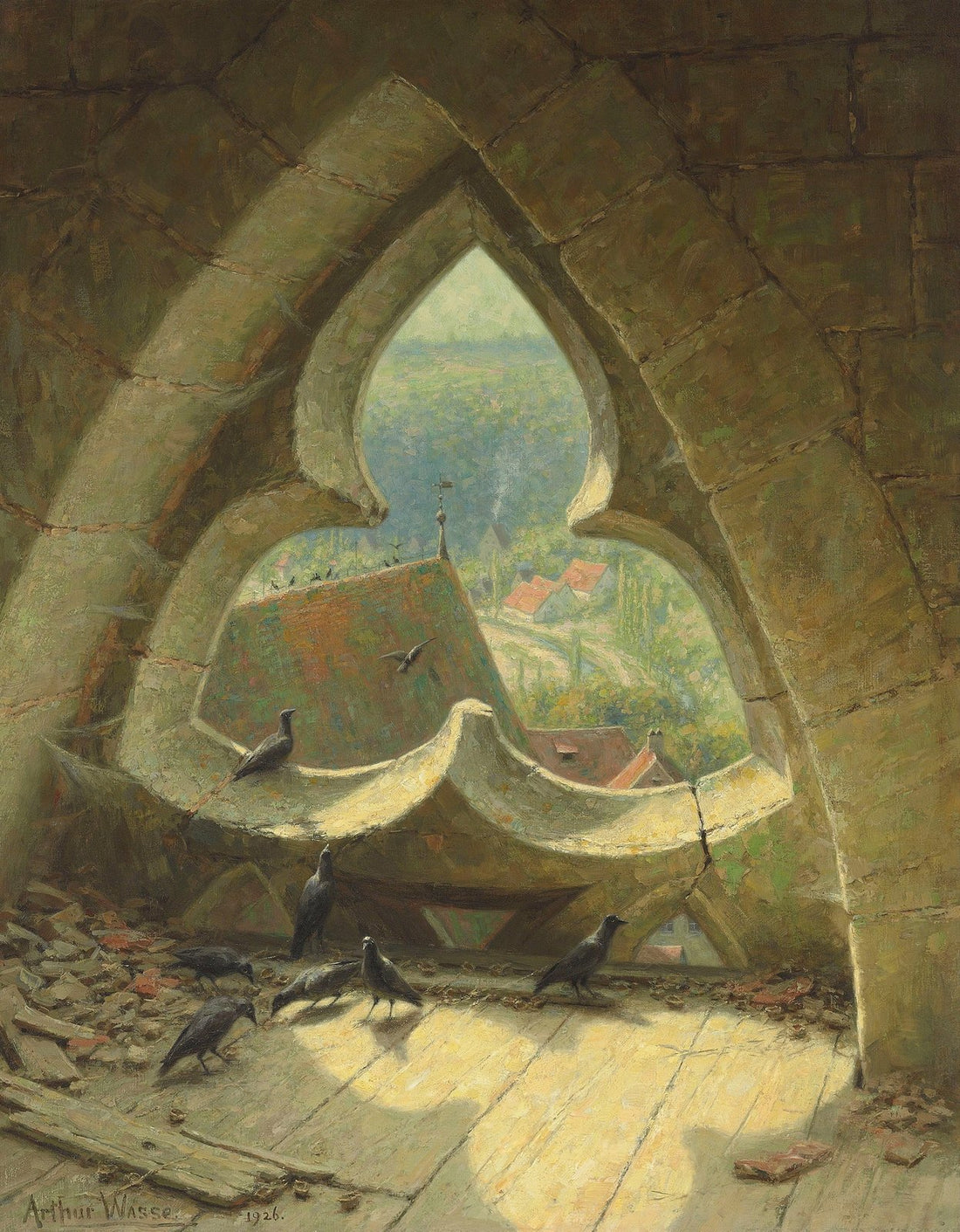 Through the Window by Arthur Wasse, the whole painting