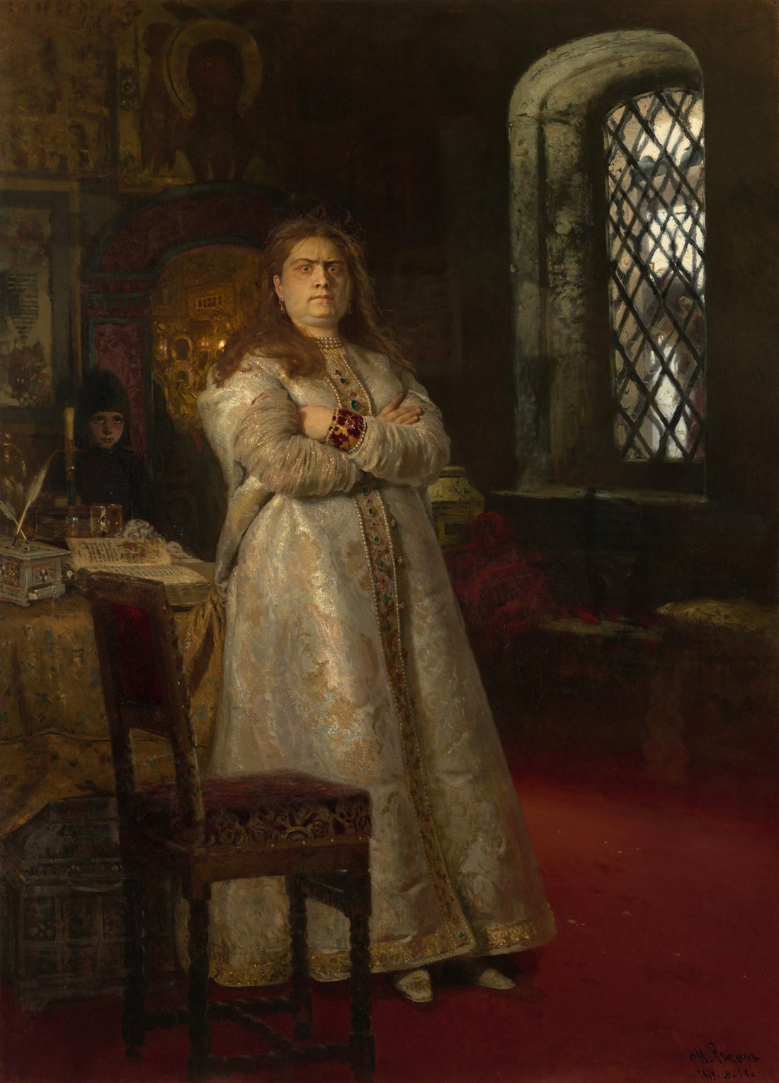 Tsarevna Sophia in the Novodevichy Convent by Ilya Repin, the whole painting