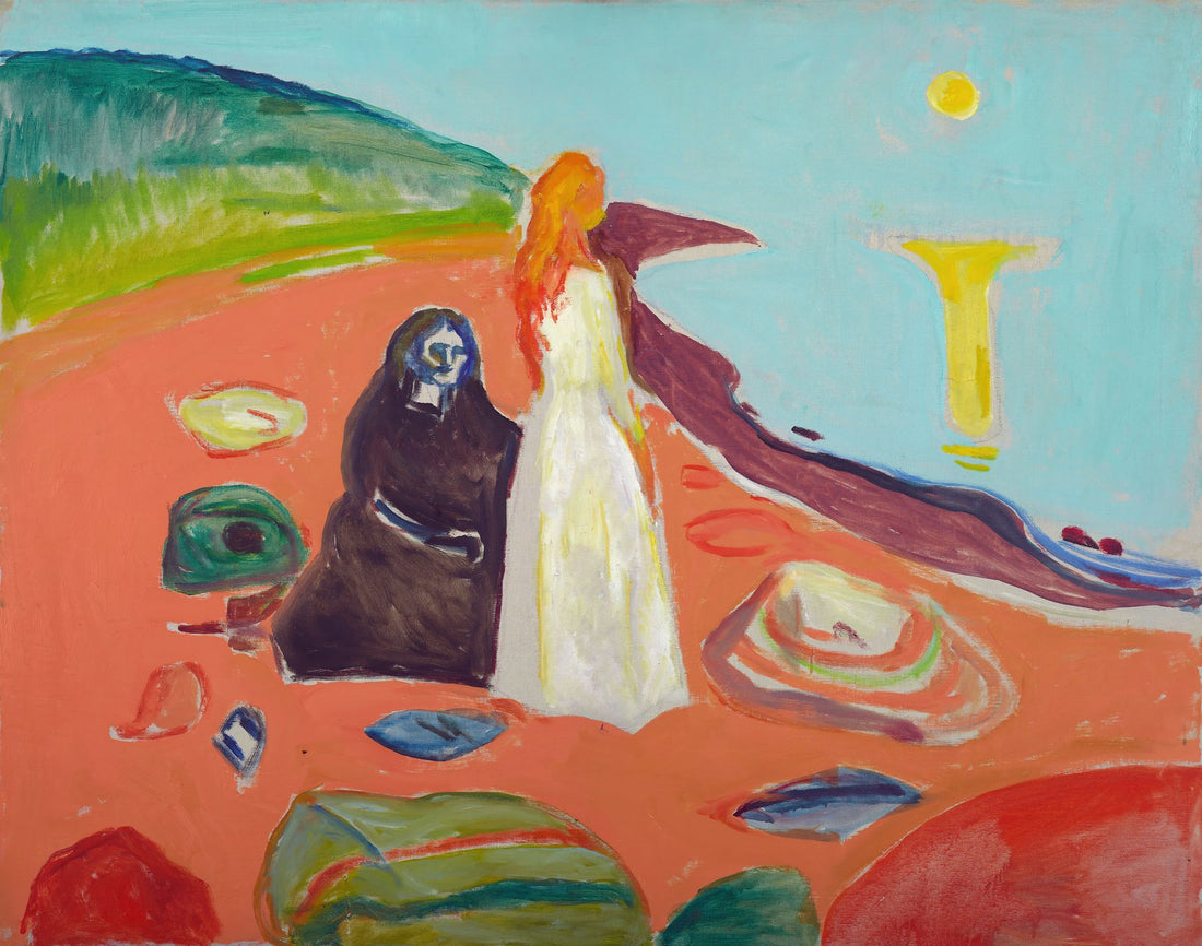 Two Women on the Shore by Edvard Munch, the whole painting